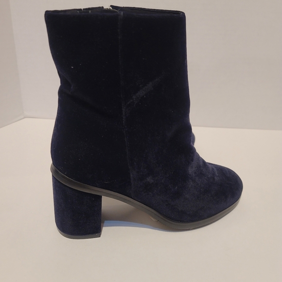 Pedder Red Royal blue velvet zip-up ankle Boots sz5.5 - Picture 3 of 10